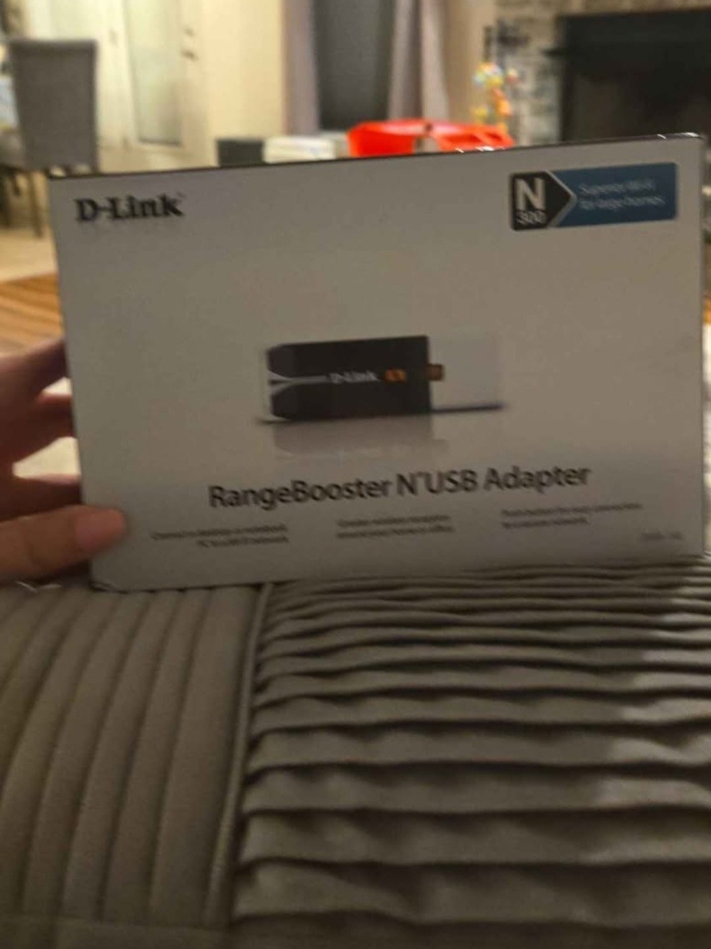 D-Link RangeBooster N USB Wi-Fi Adapter - White and Black